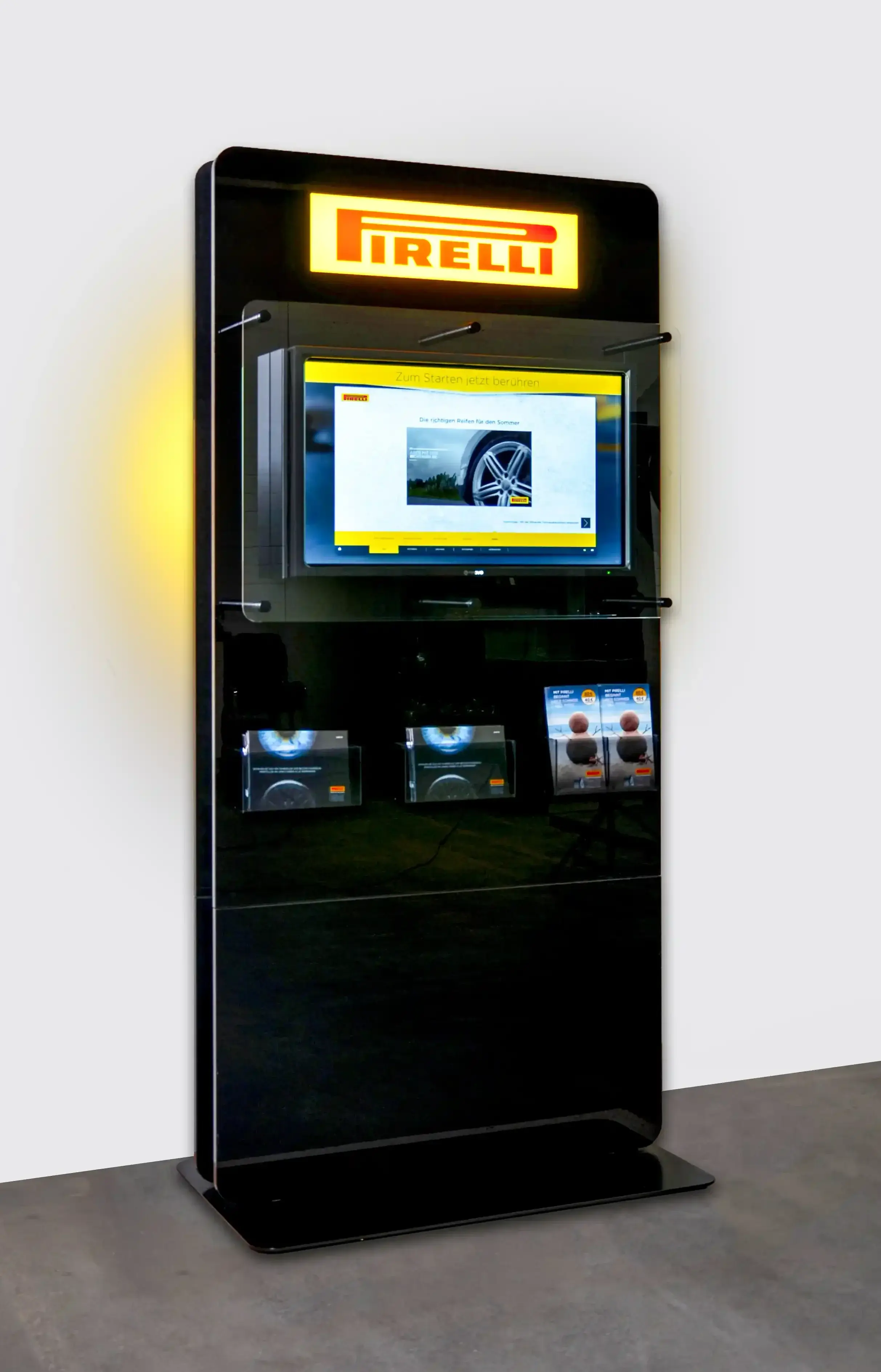 digital display stand interactive pirelli