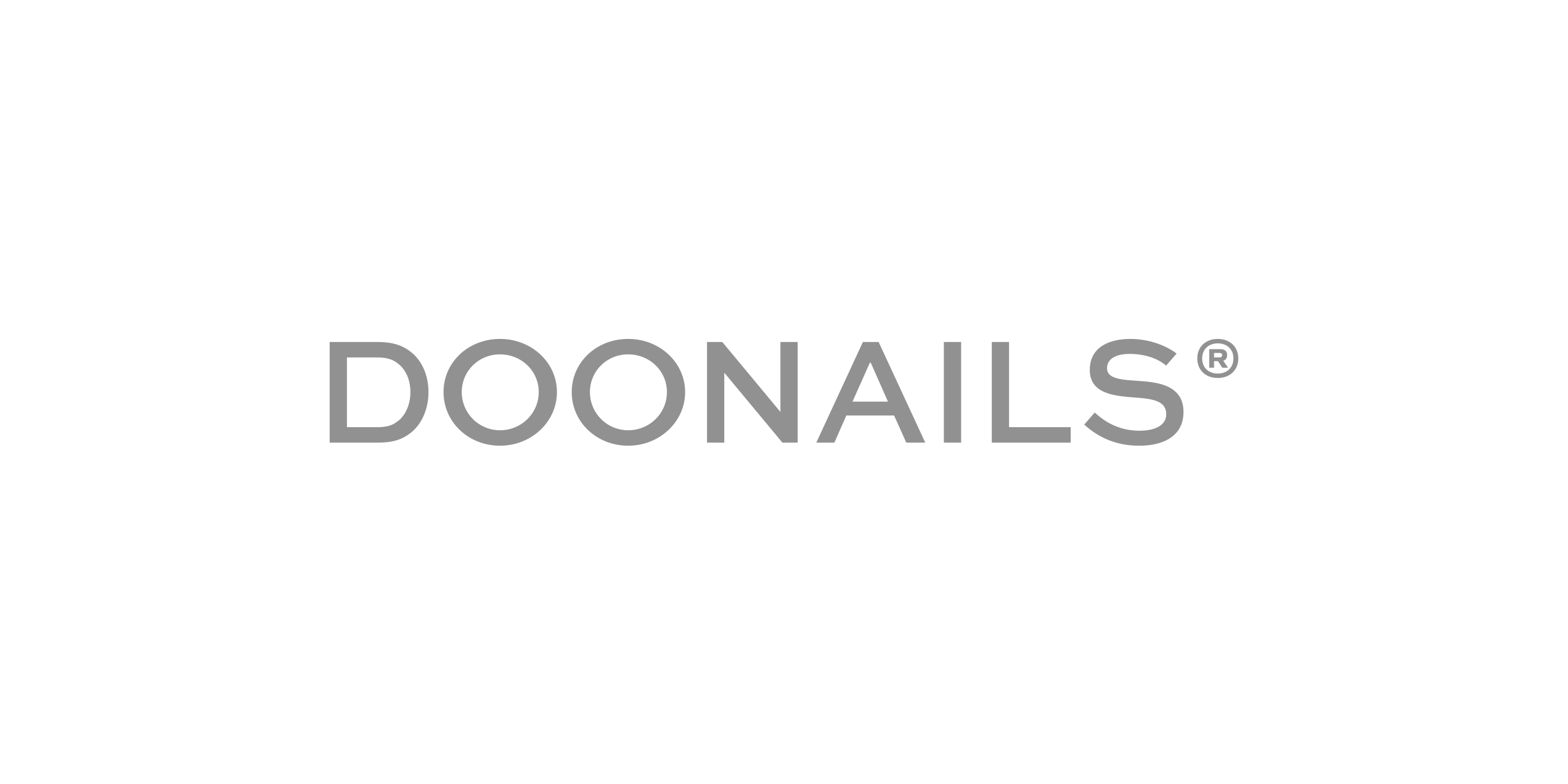 Grey Doonails Logo against a white background