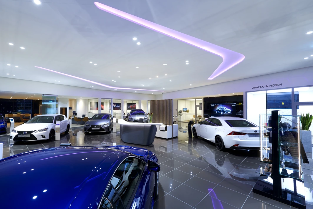 car dealership showroom lexus